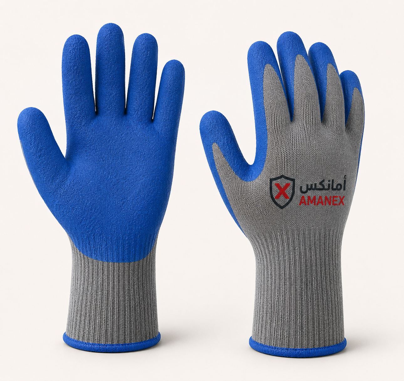 Upgraded 75g Latex Crinkle-Coated Gloves